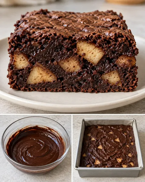 Брауни с канела и ябълка