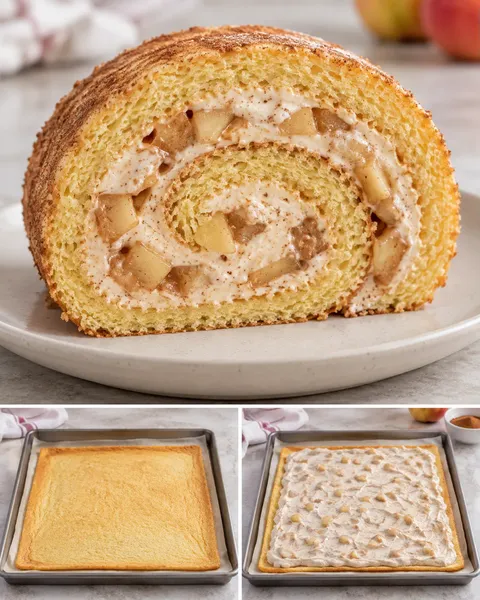 Пандишпаново руло с канела и ябълка