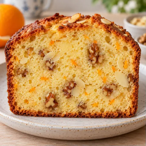Маслен кекс с портокал и бадеми — орехи