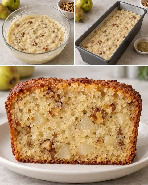 Маслен кекс с кардамон и круша — орехи