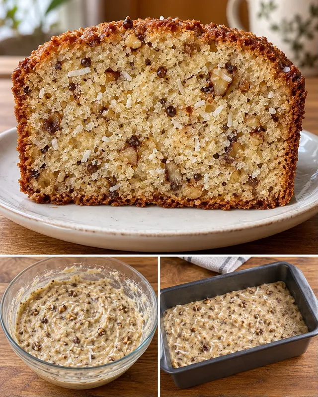 Маслен кекс с кафе и орехи — кокос