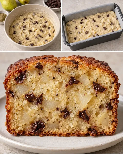 Маслен кекс с кардамон и круша — черен шоколад